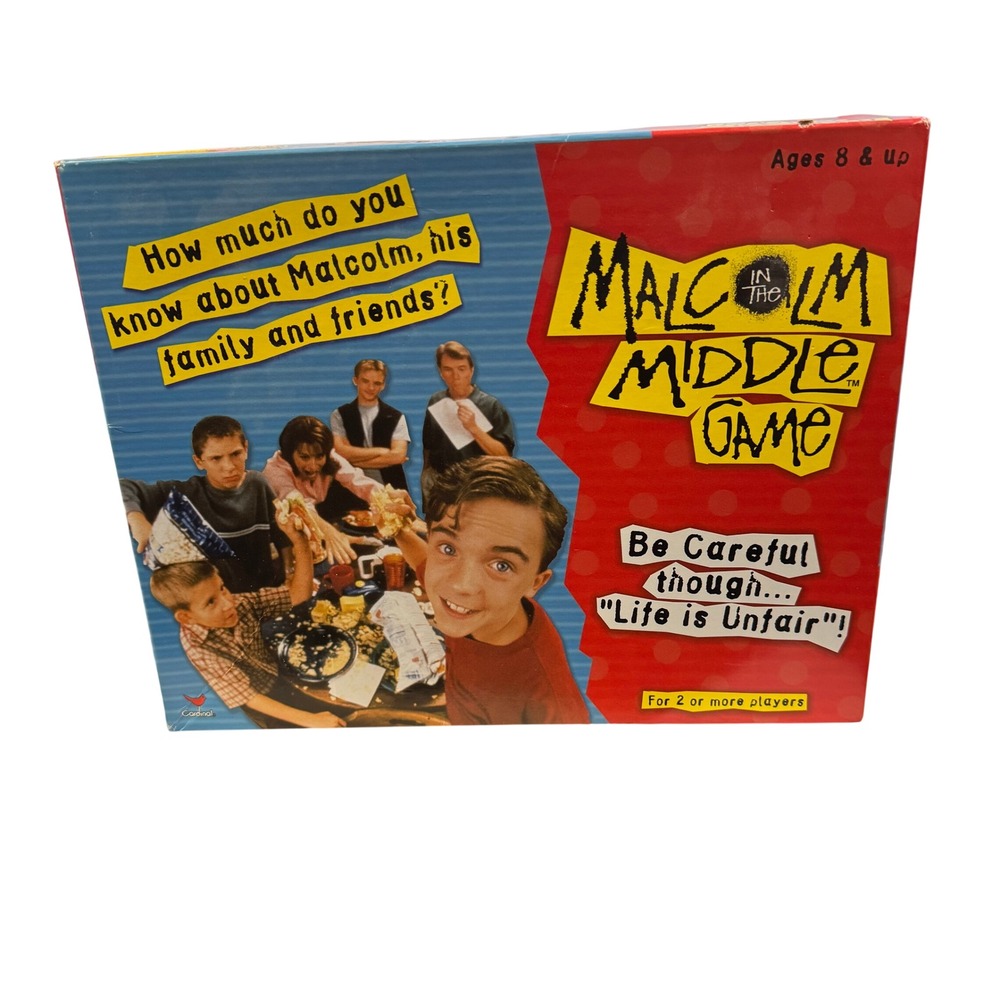 Vintage 2001 Malcolm‎ in the Middle Game Cardinal Trivia Board Game Style 85500